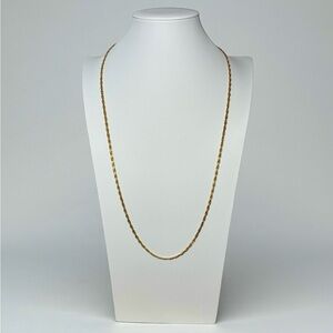 Vintage Trifari Signed Gold-Tone Rope Chain Necklace